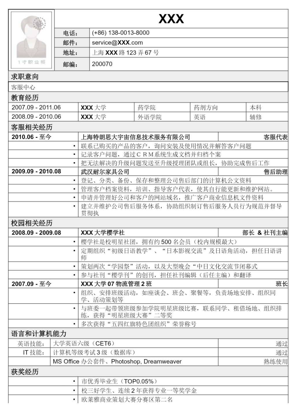 个人简历模板70套第6张插图