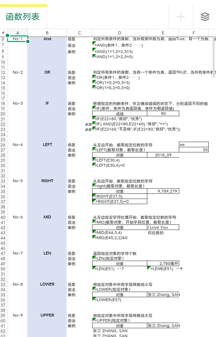 Excel函数公式手册第4张插图