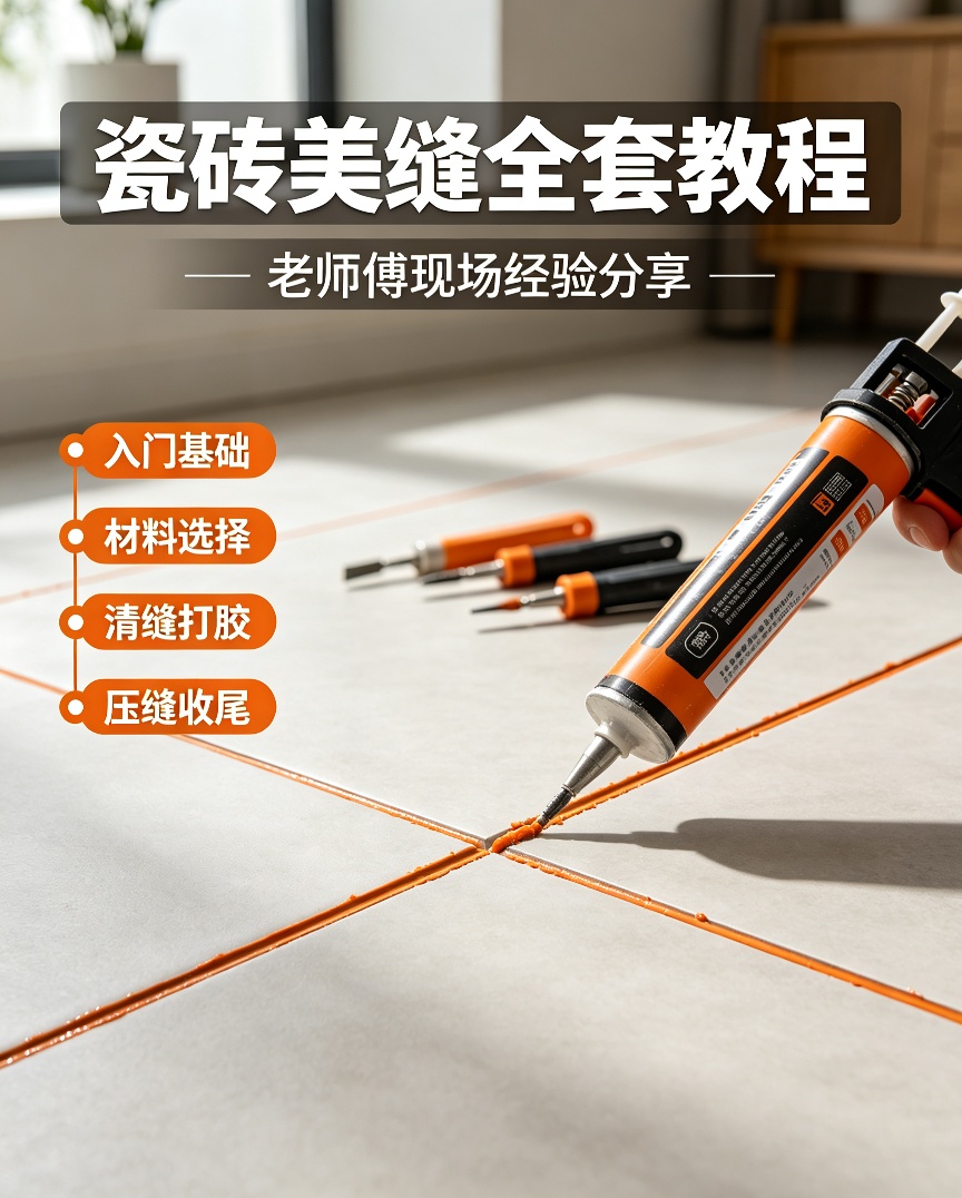 瓷砖美缝全套教程｜从入门到工地实操干货第4张插图