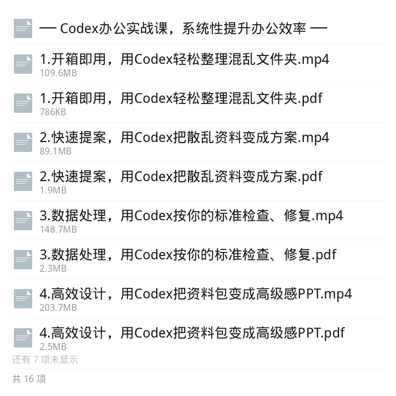 Codex办公实战课：自动整理秒出方案第5张插图