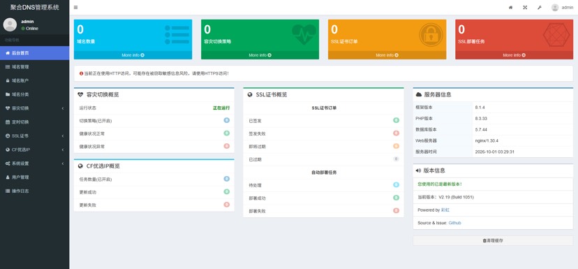 一键部署域名管理系统（彩虹聚合dns）第3张插图