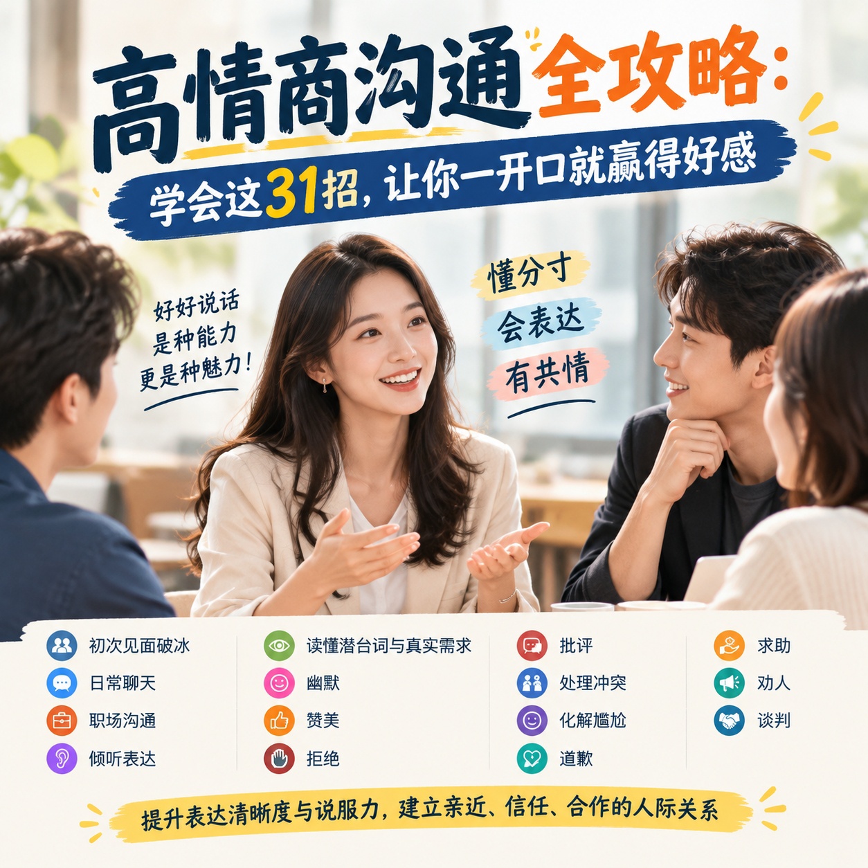 高情商沟通全攻略:学会这31招,让你一开口就赢得好感第4张插图 高情商沟通全攻略:学会这31招,让你一开口就赢得好感第4张插图