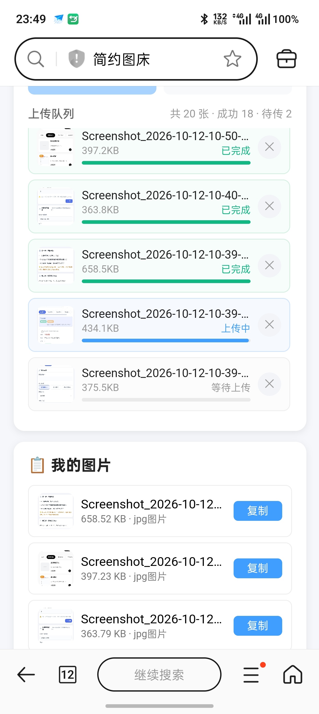 简约图床共享100G最大上传20M第5张插图