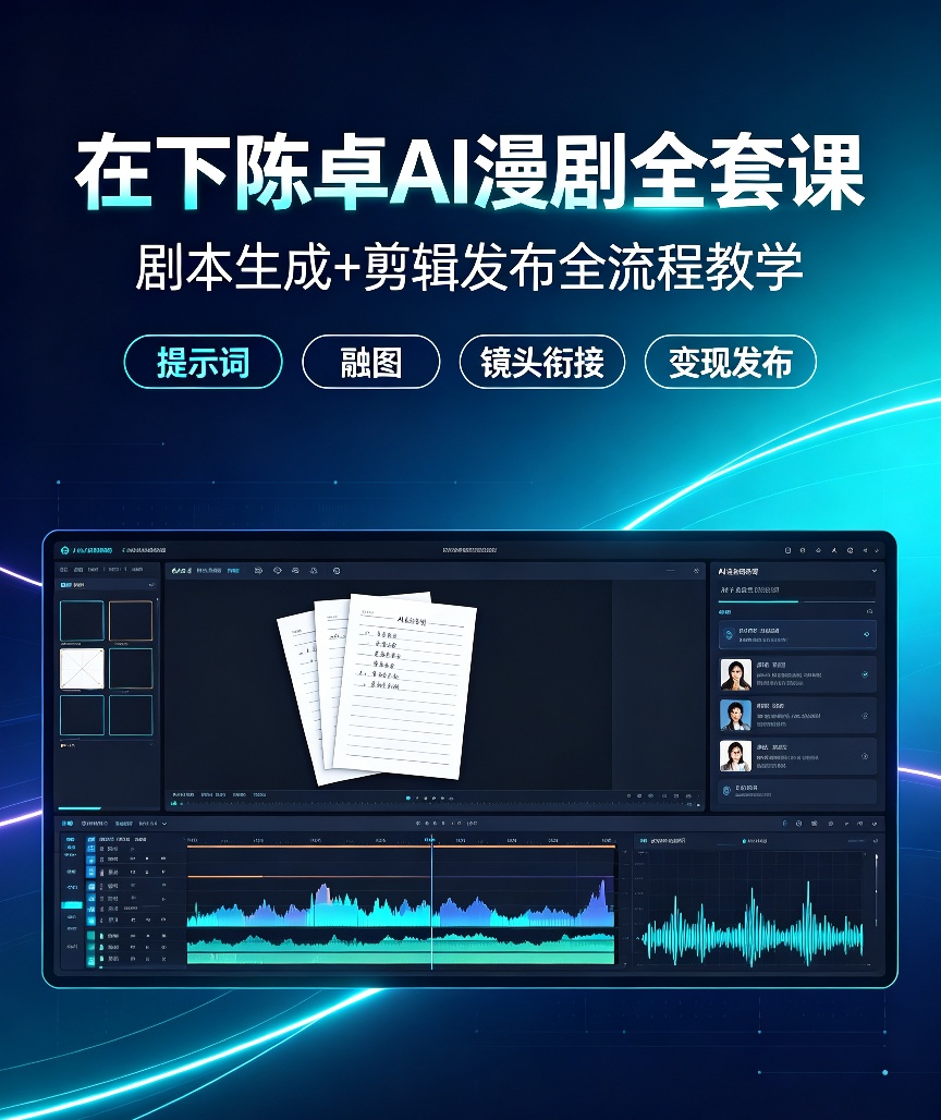 在下陈卓AI漫剧全套课｜剧本生成+剪辑发布全流程教学第4张插图