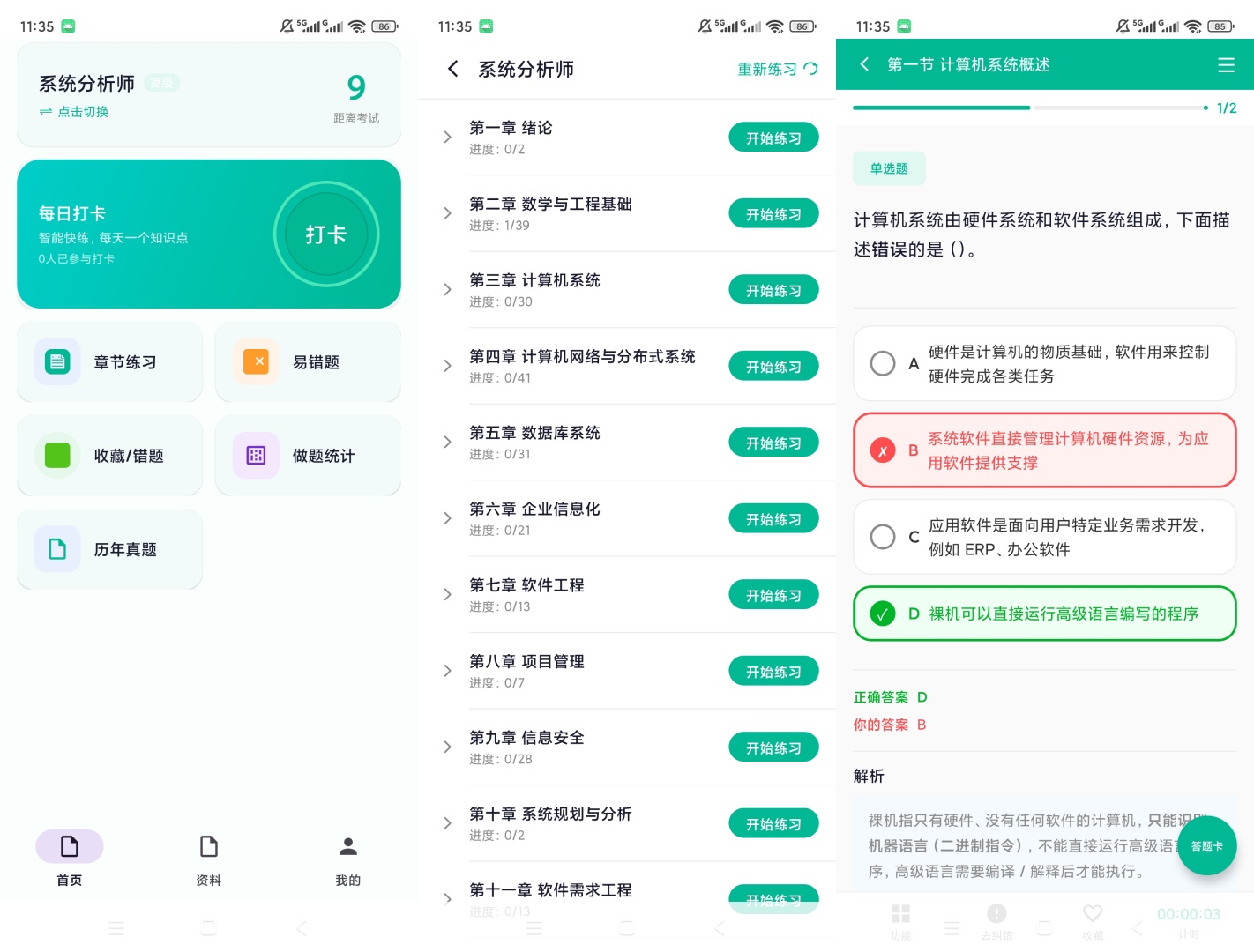 软考直通车软考专项刷题历年真题章节练习备考第8张插图 软考直通车软考专项刷题历年真题章节练习备考第8张插图