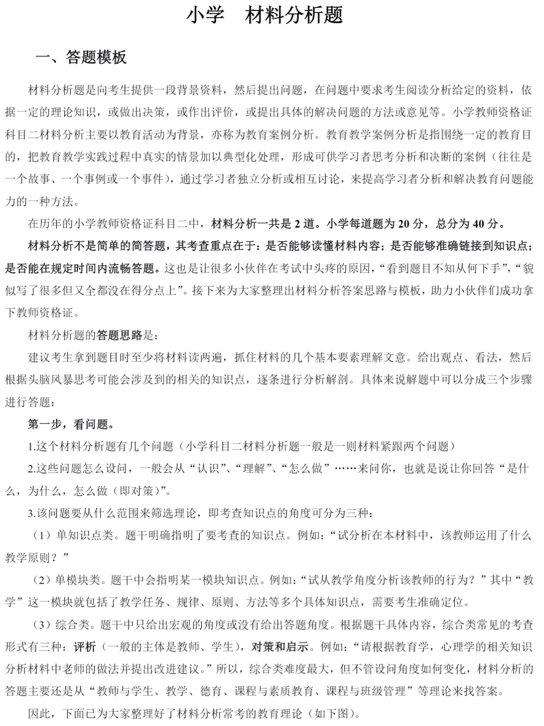 小教材料分析题专项训练第5张插图