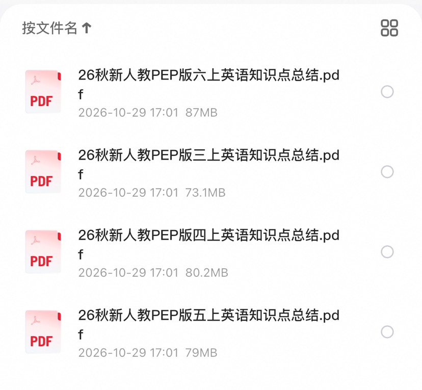 2026秋新人教PEP上英语知识点总结第4张插图
