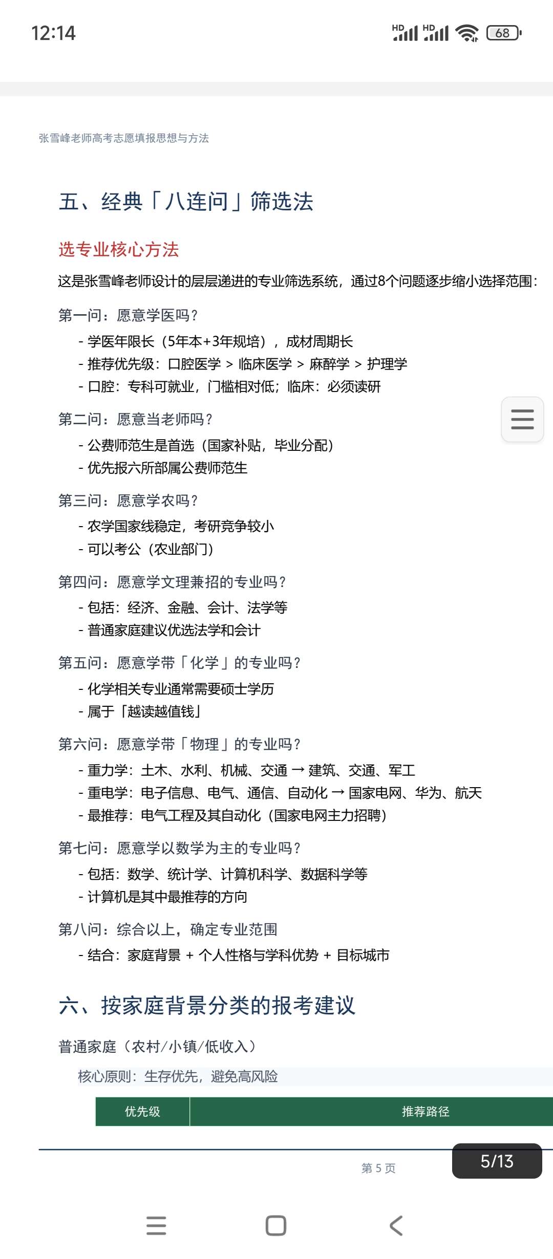 张雪峰老师高考志愿填报思想与方法 · 完整总结第8张插图