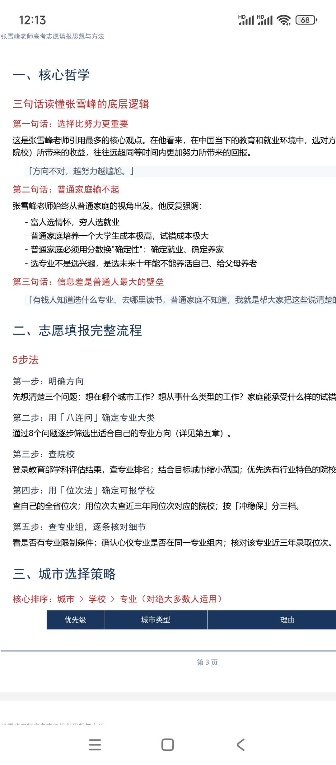 张雪峰老师高考志愿填报思想与方法 · 完整总结第6张插图