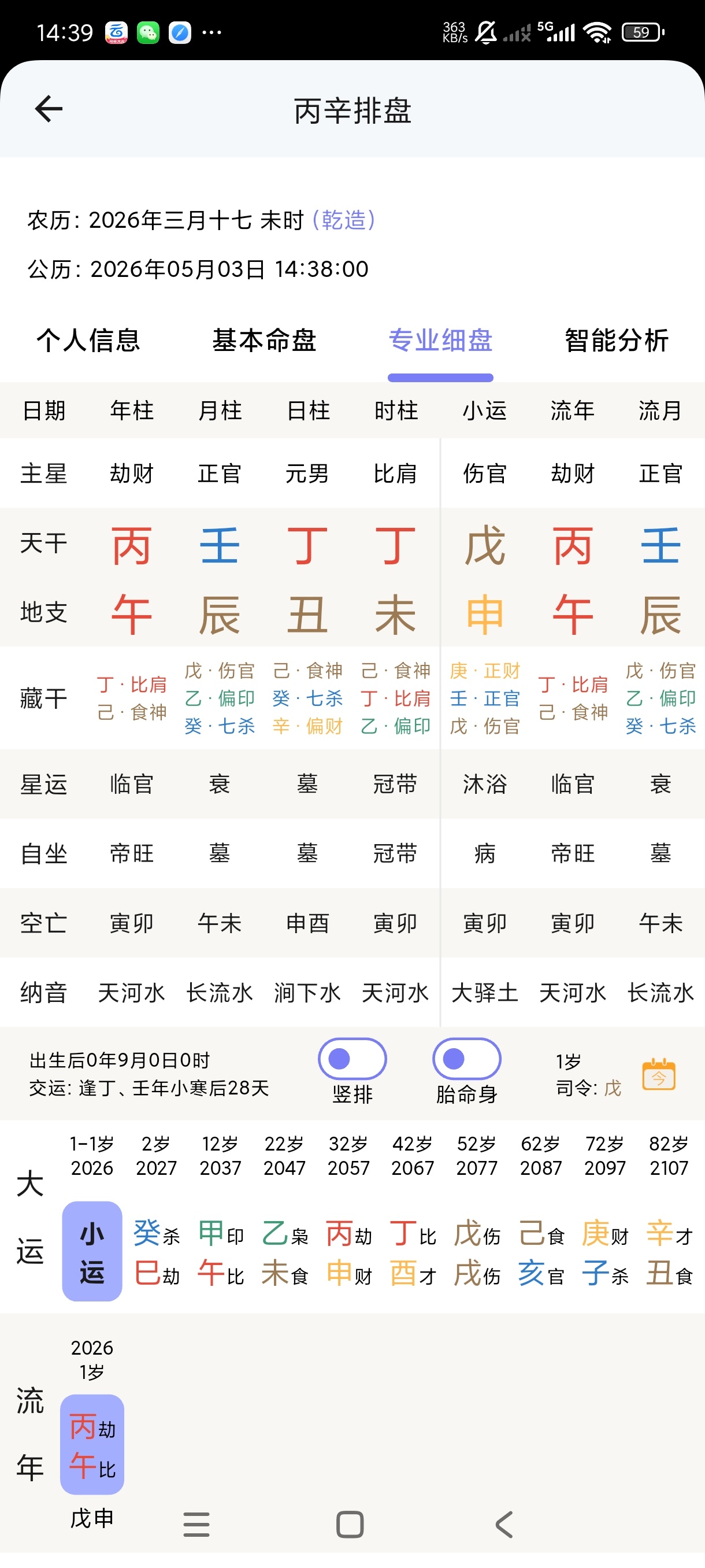 丙辛排盘2.4.3命理排盘山医命相卜学习第7张插图 丙辛排盘2.4.3命理排盘山医命相卜学习第7张插图