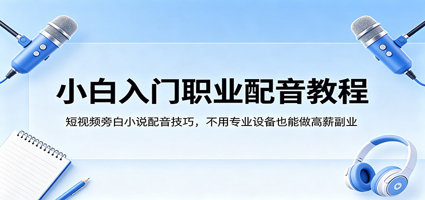 零基础配音教程,短视频旁白变现第6张插图 零基础配音教程,短视频旁白变现第6张插图