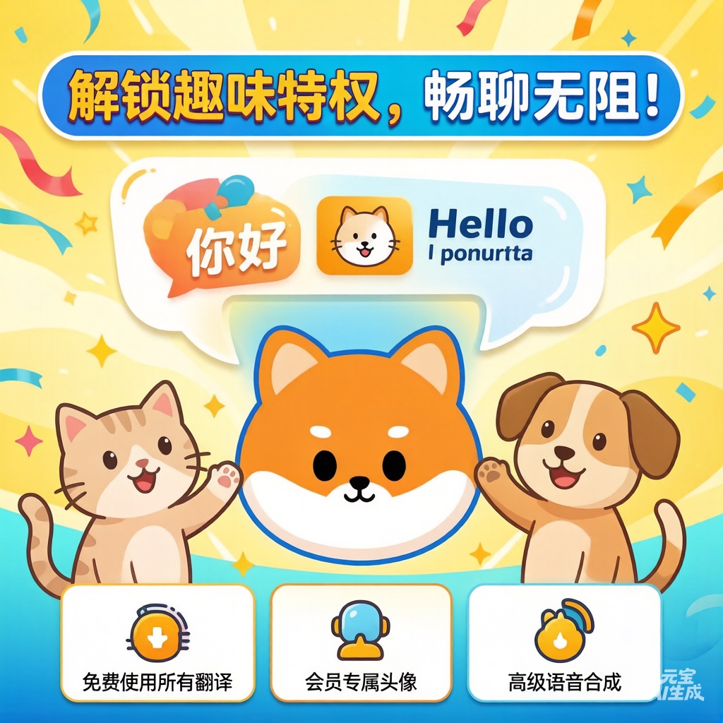 原创解锁猫狗语言翻译交流器解锁会员人宠互译趣味互动第4张插图