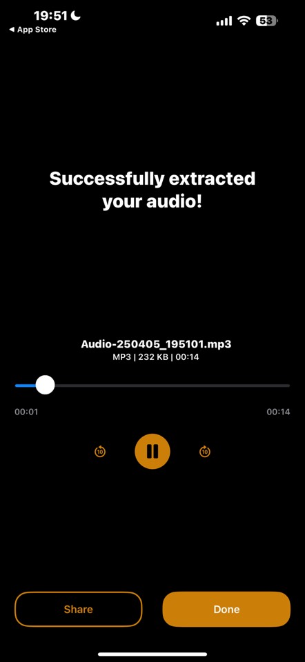【iOS限免】音频提取器 一键提取视频音频3秒出无支持多格式第5张插图 【iOS限免】音频提取器 一键提取视频音频3秒出无支持多格式第5张插图