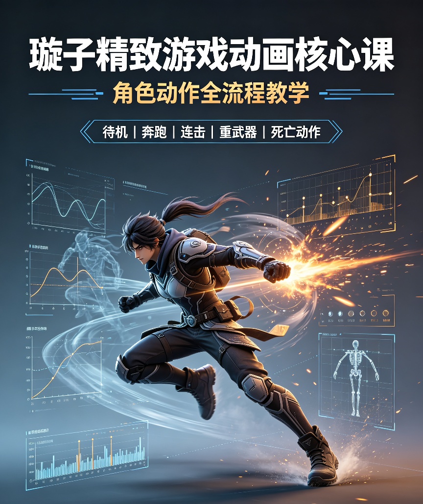 璇子精致游戏动画核心课，角色动作全流程教学第4张插图