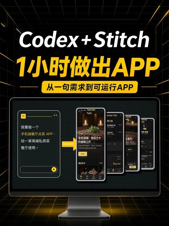 月龙宴Codex➕Stitch工作流，全自动开发APP第3张插图