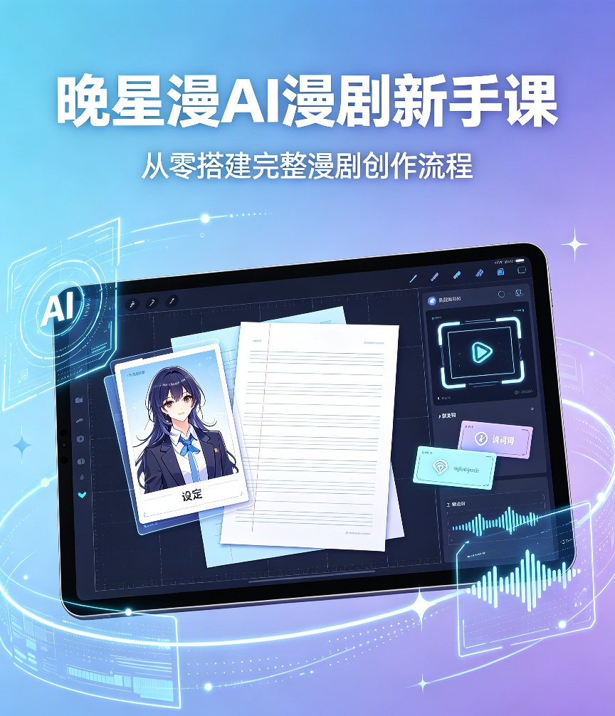 晚星漫AI漫剧新手课｜从零搭建完整漫剧创作流程