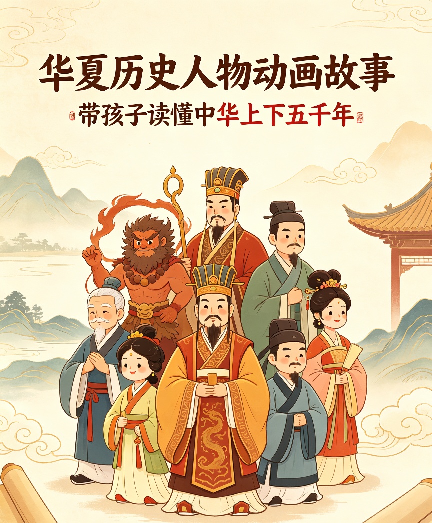 华夏历史人物动画故事，带孩子读懂中华上下五千年第4张插图
