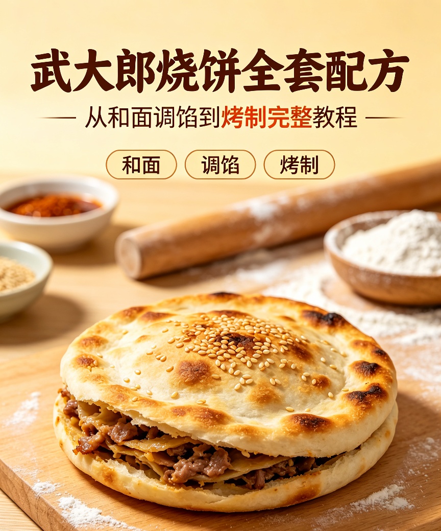 武大郎烧饼全套配方｜从和面调馅到烤制完整教程第4张插图