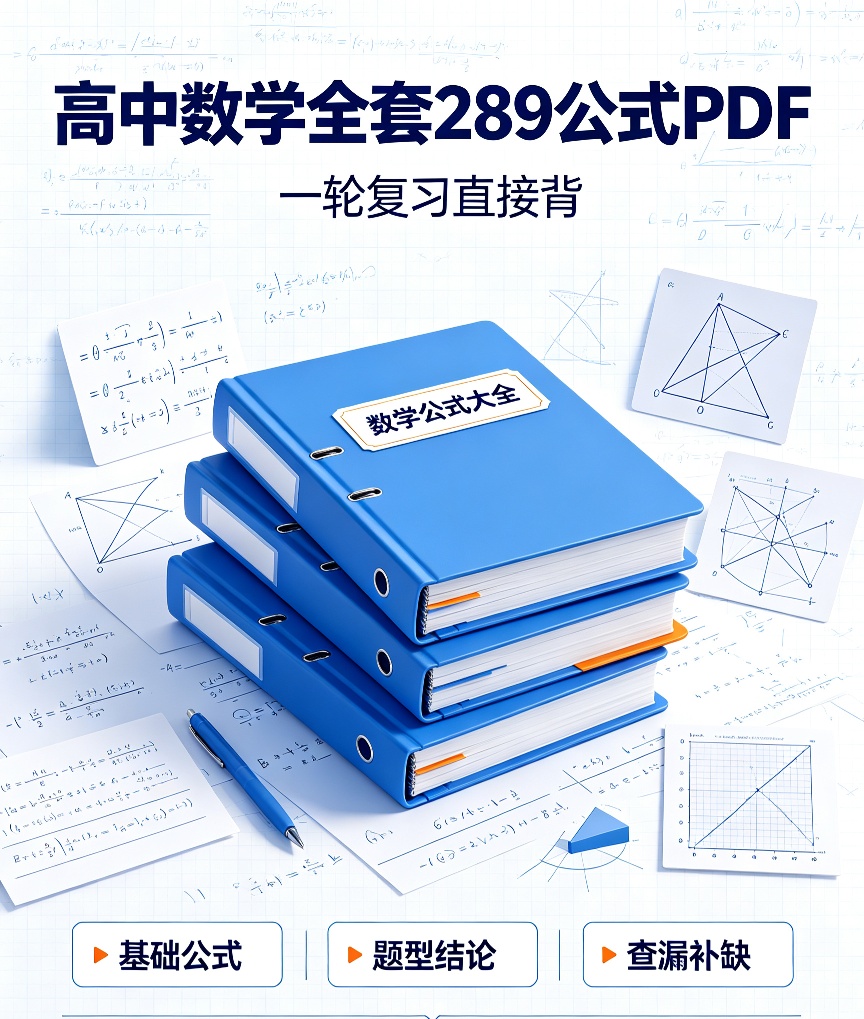 高中数学289个必备公式｜高中生提分背诵干货整理第4张插图