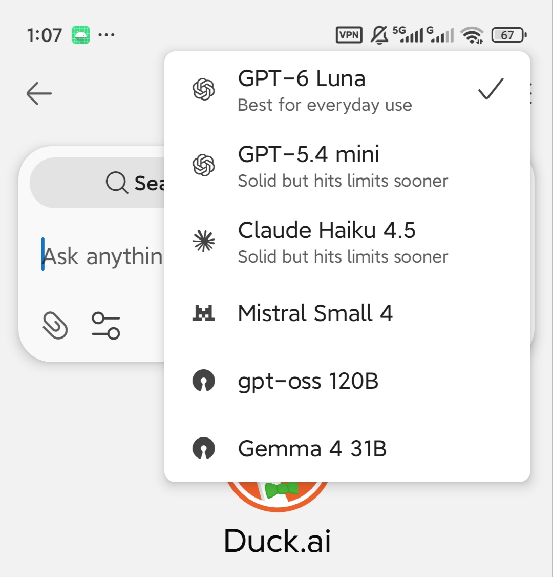 DuckDuckGo内置免翻GPTAI对话生图第4张插图 DuckDuckGo内置免翻GPTAI对话生图第4张插图