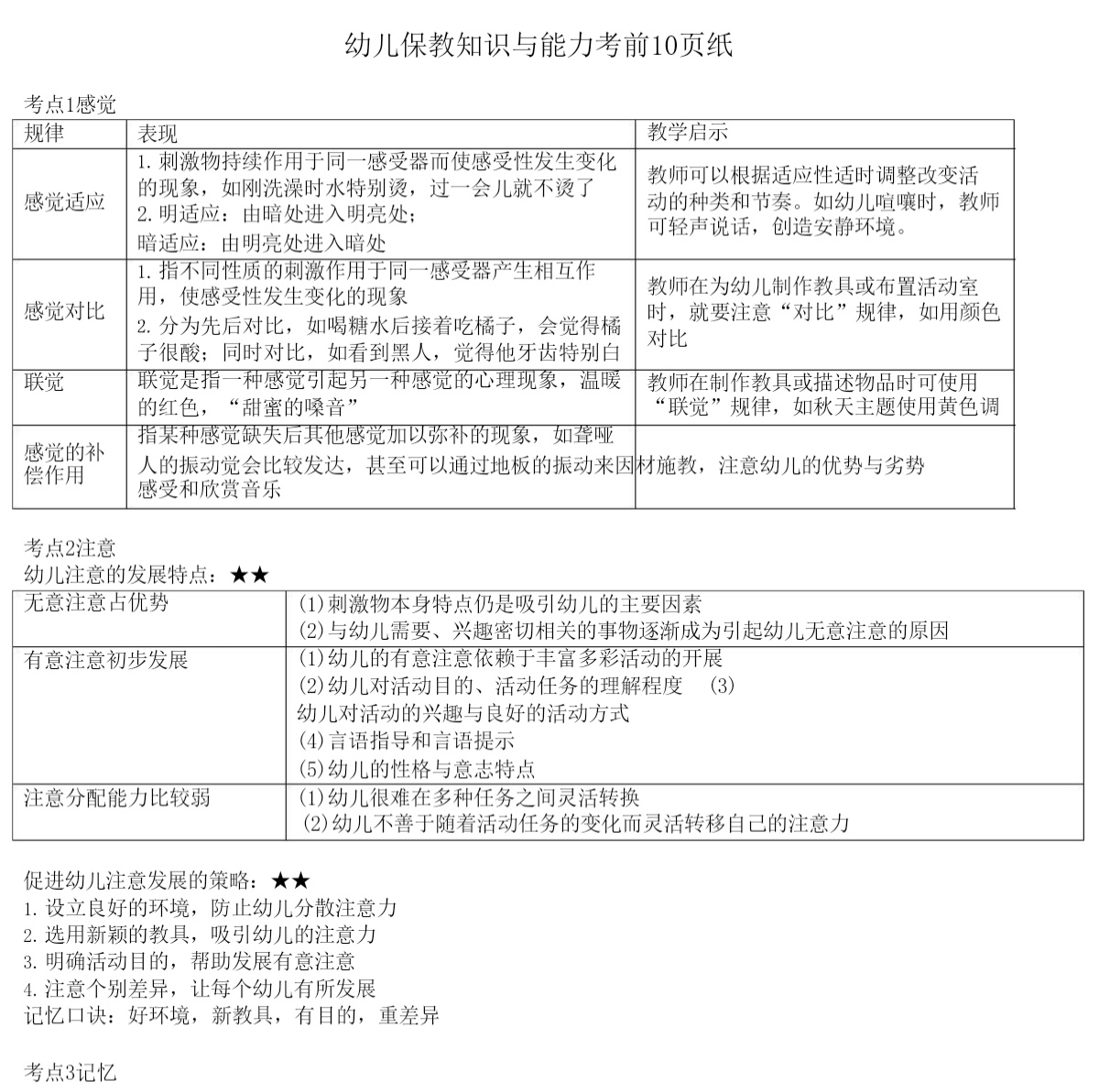 幼教考前狂背10页纸第5张插图