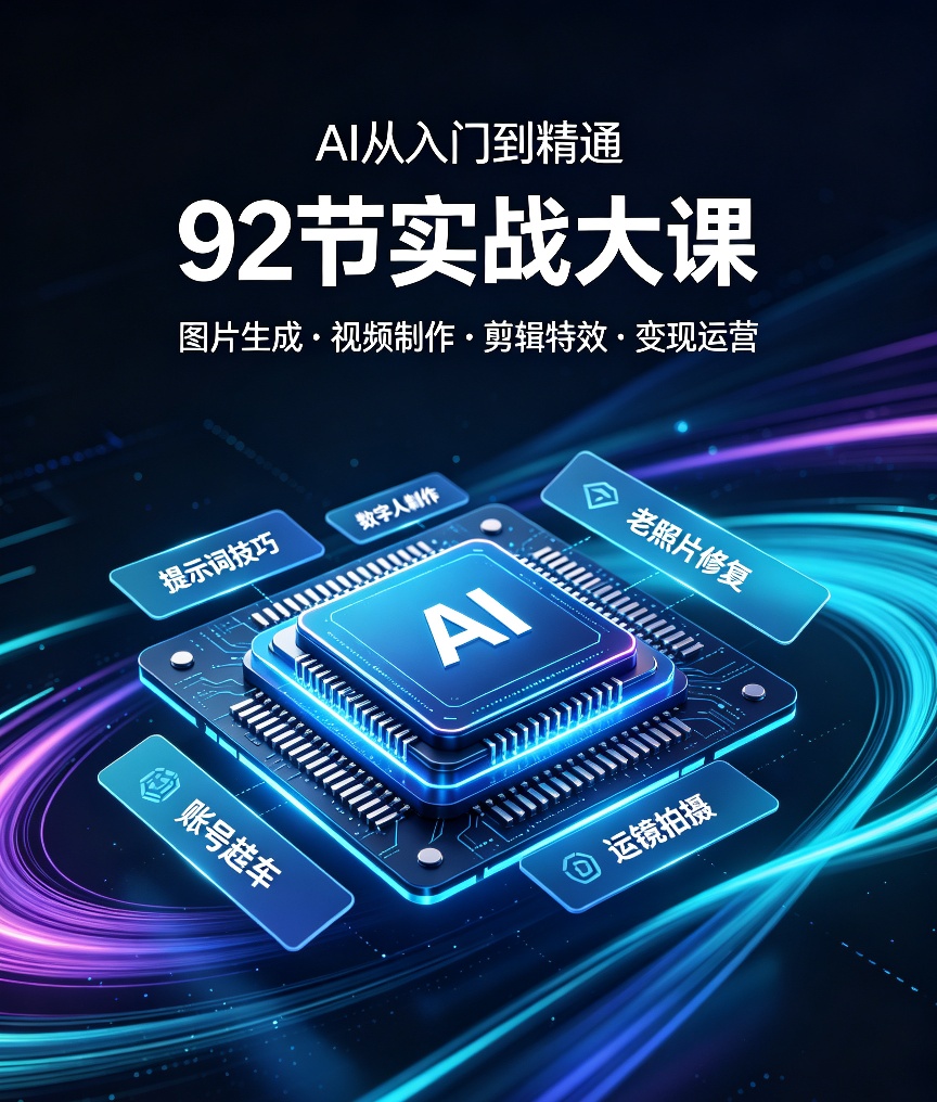AI从入门到精通全套92节｜图文视频创作全教程第4张插图