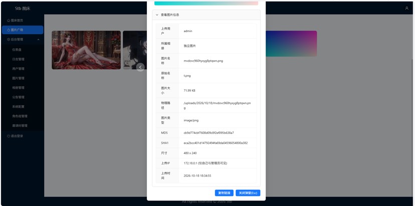 一键部署Stb图床 现代化图片托管第6张插图