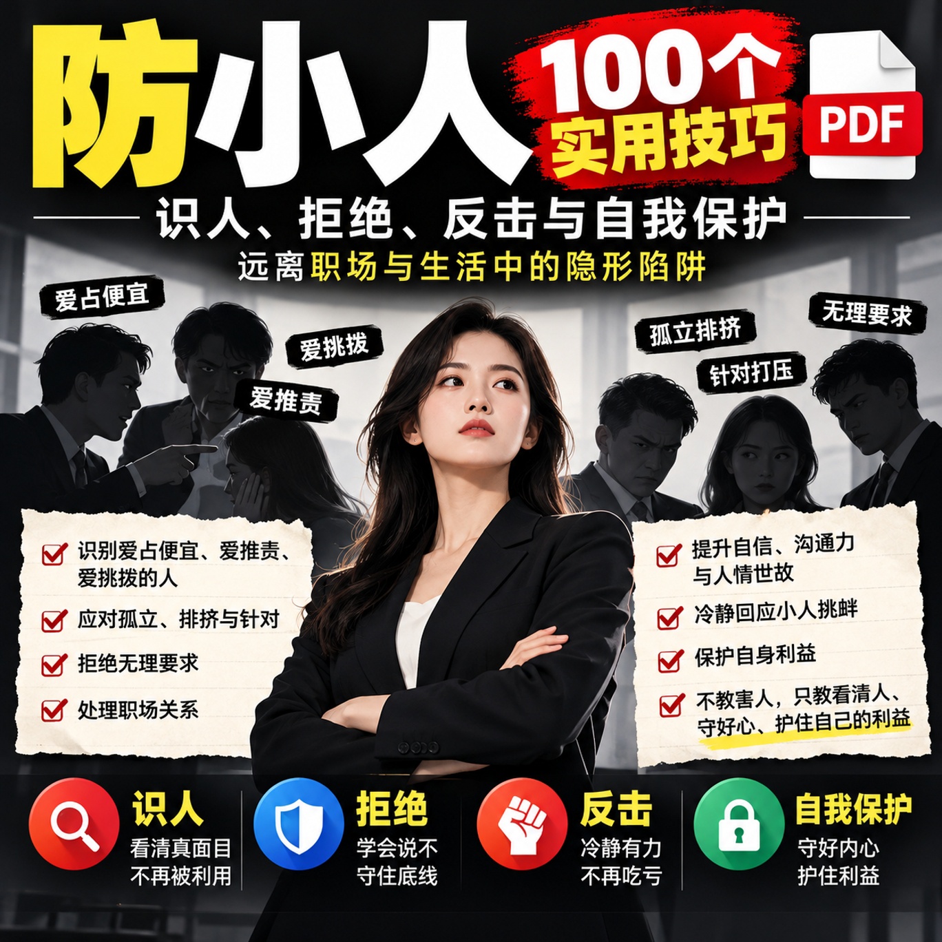 《防小人100个实用技巧》PDF：识人、拒绝、反击与自我第4张插图