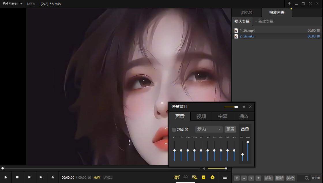 PotPlayer 全格式硬件解码与高帧率渲染 本地高清影音纯净播放 绿色版第7张插图 PotPlayer 全格式硬件解码与高帧率渲染 本地高清影音纯净播放 绿色版第7张插图