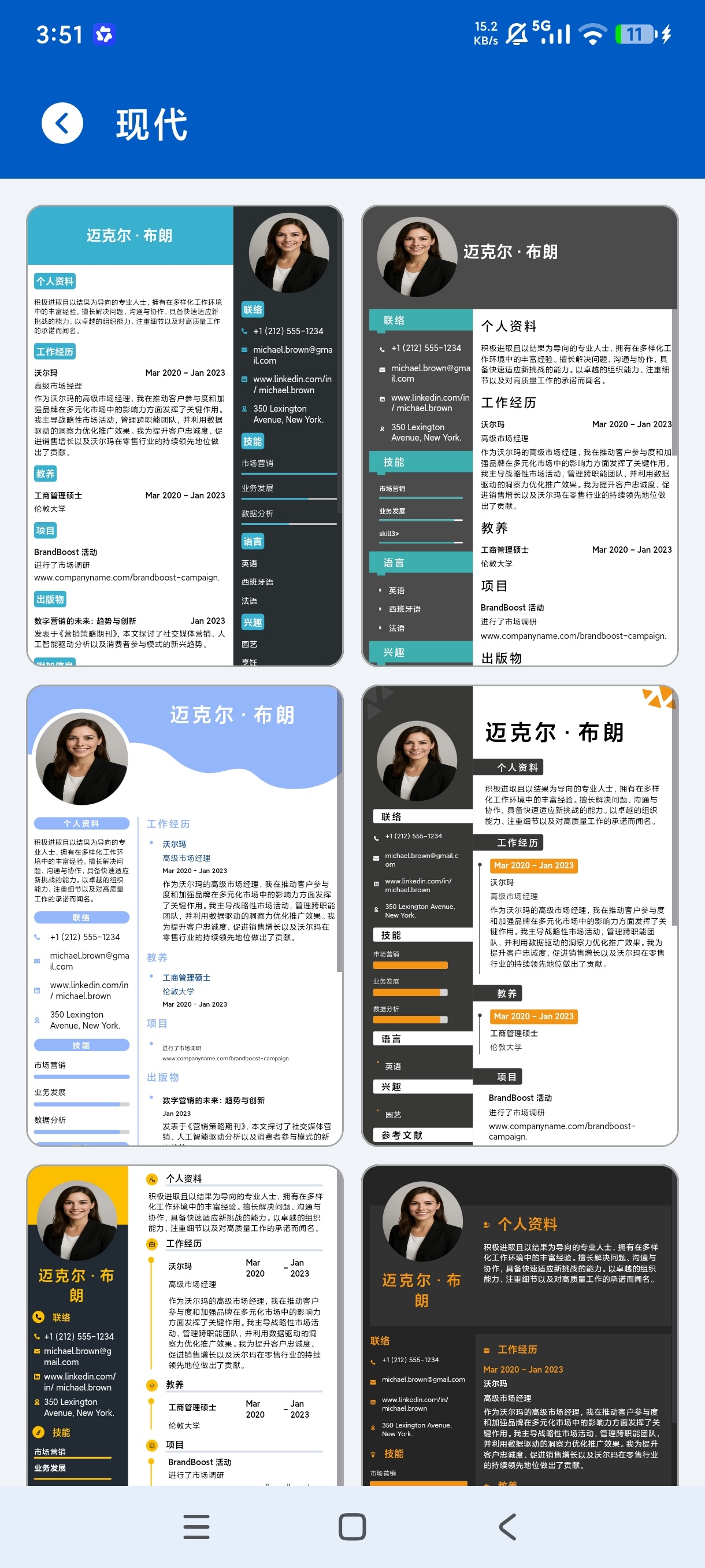快速简历生成器专业级模板一键生成求职简历 高级版第4张插图