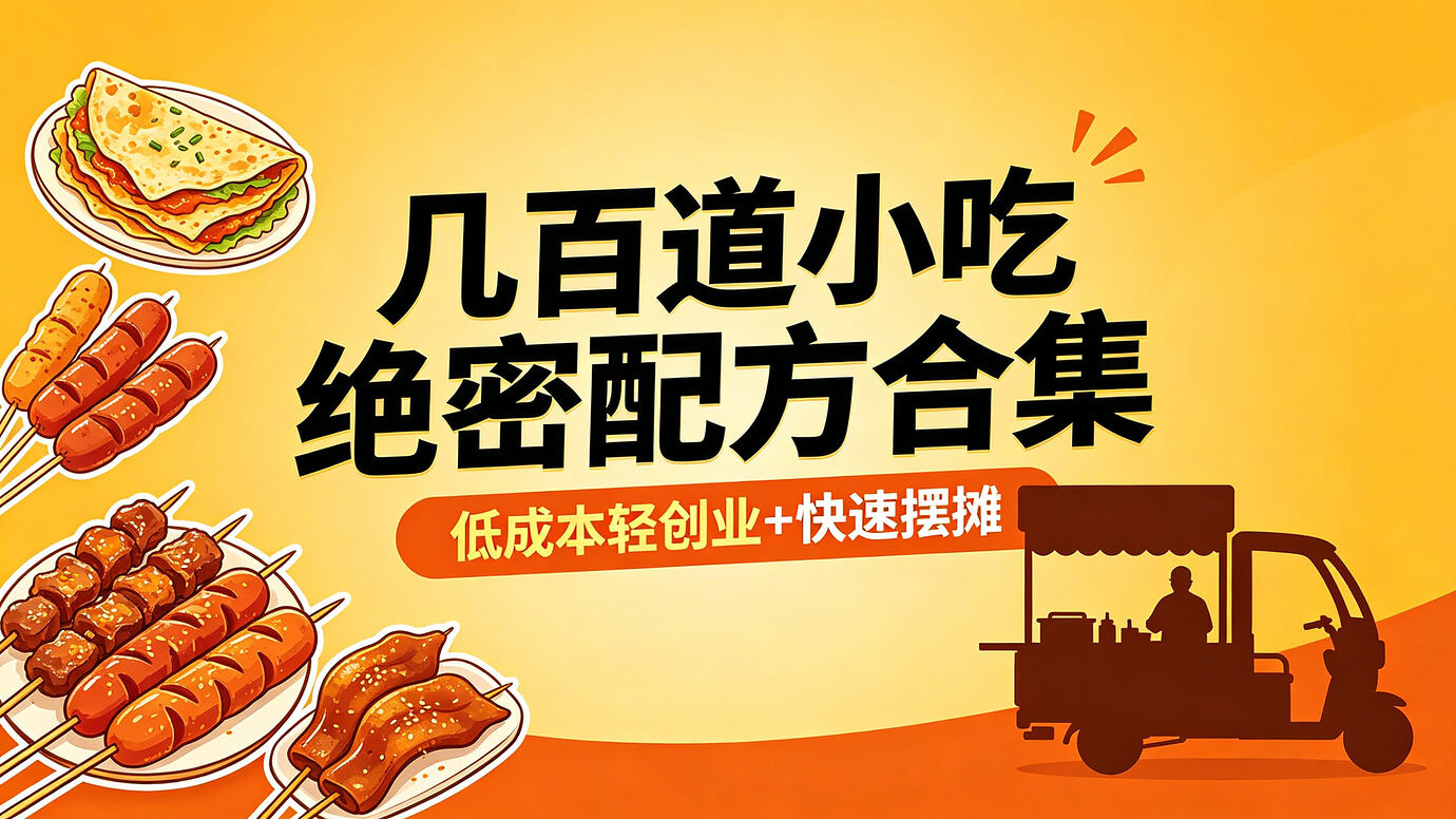 几百道小吃绝密配方合集，低成本轻创业+快速摆摊赚钱第8张插图