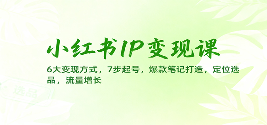 小红书IP变现课，6大玩法7步起号第4张插图