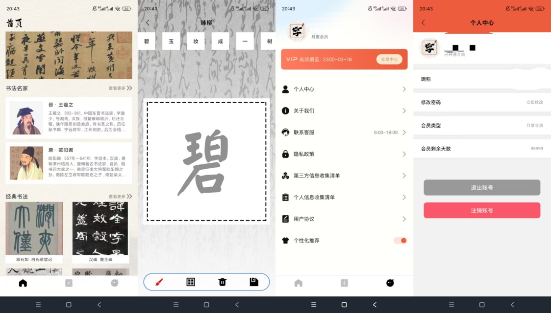 原创解锁硬笔字帖解锁会员名家碑帖练字临摹学习第9张插图