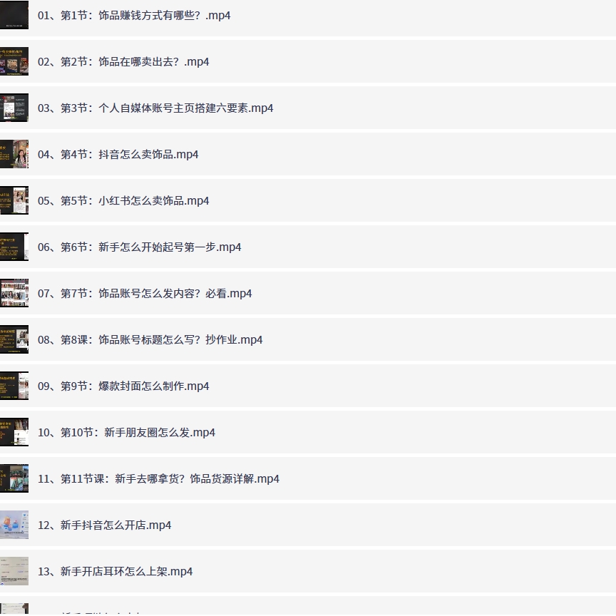 饰品创业从0到1:小红书+抖音实战变现全流程第5张插图 饰品创业从0到1:小红书+抖音实战变现全流程第5张插图