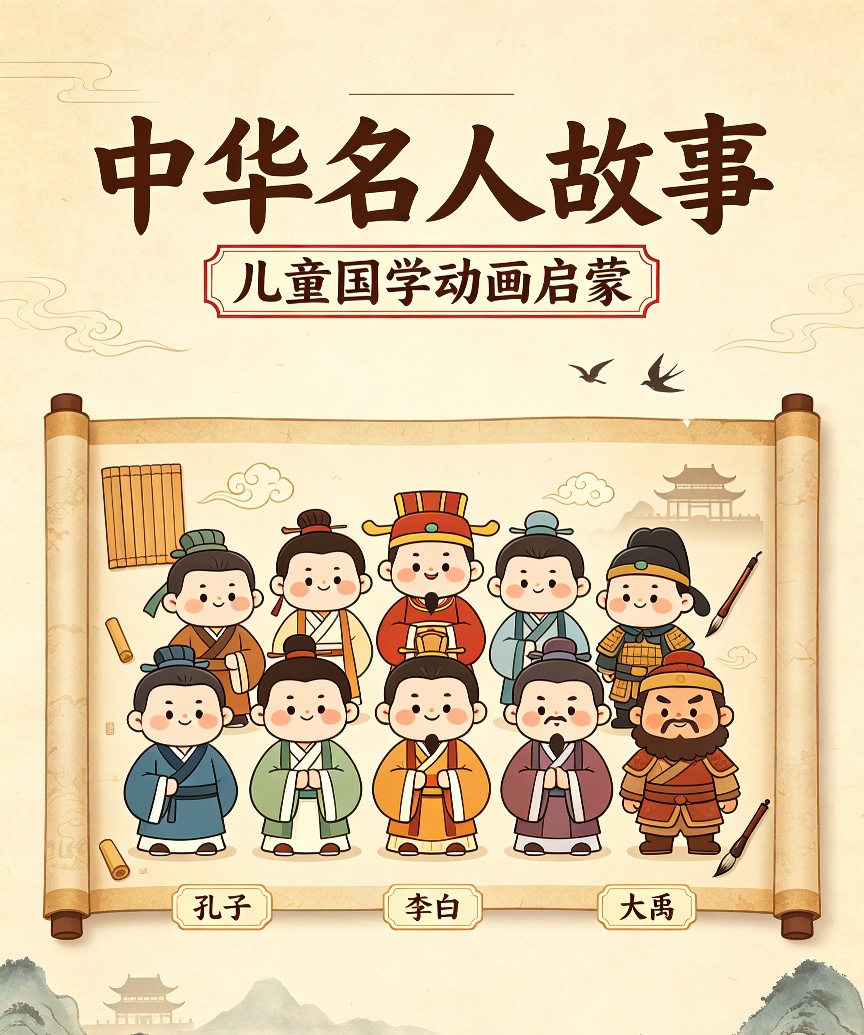 国学动画｜60位中华名人故事，帮孩子树立榜样第4张插图