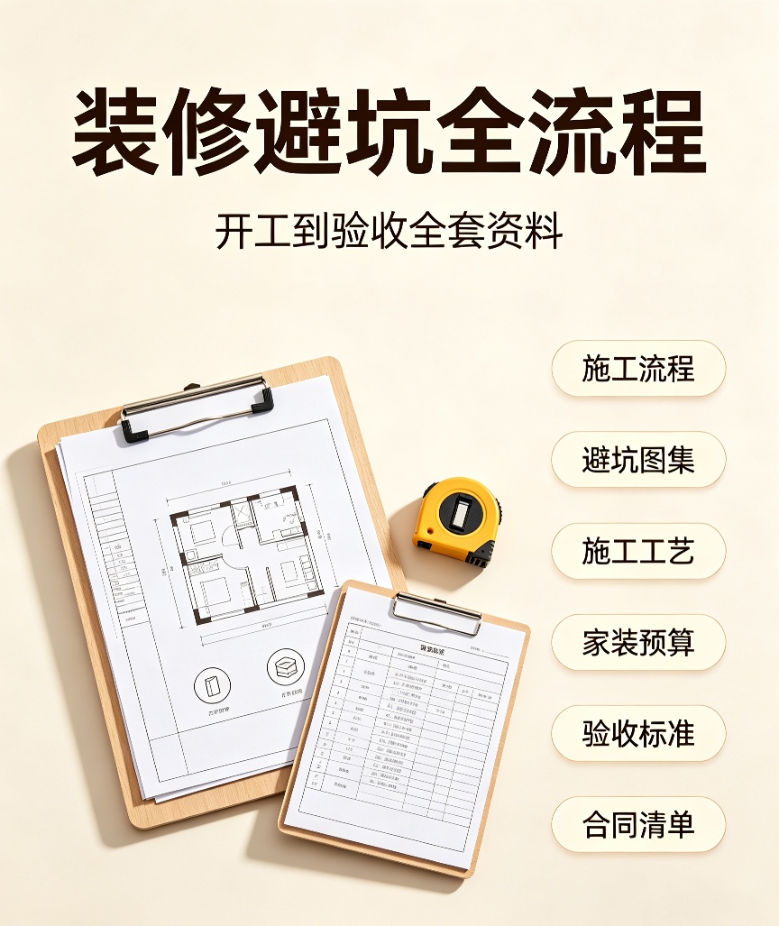 装修避坑全套资料｜从开工到验收少踩90%的坑