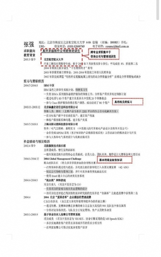 ：让世界500强心动的简历13份（简历范文修改思路）第6张插图