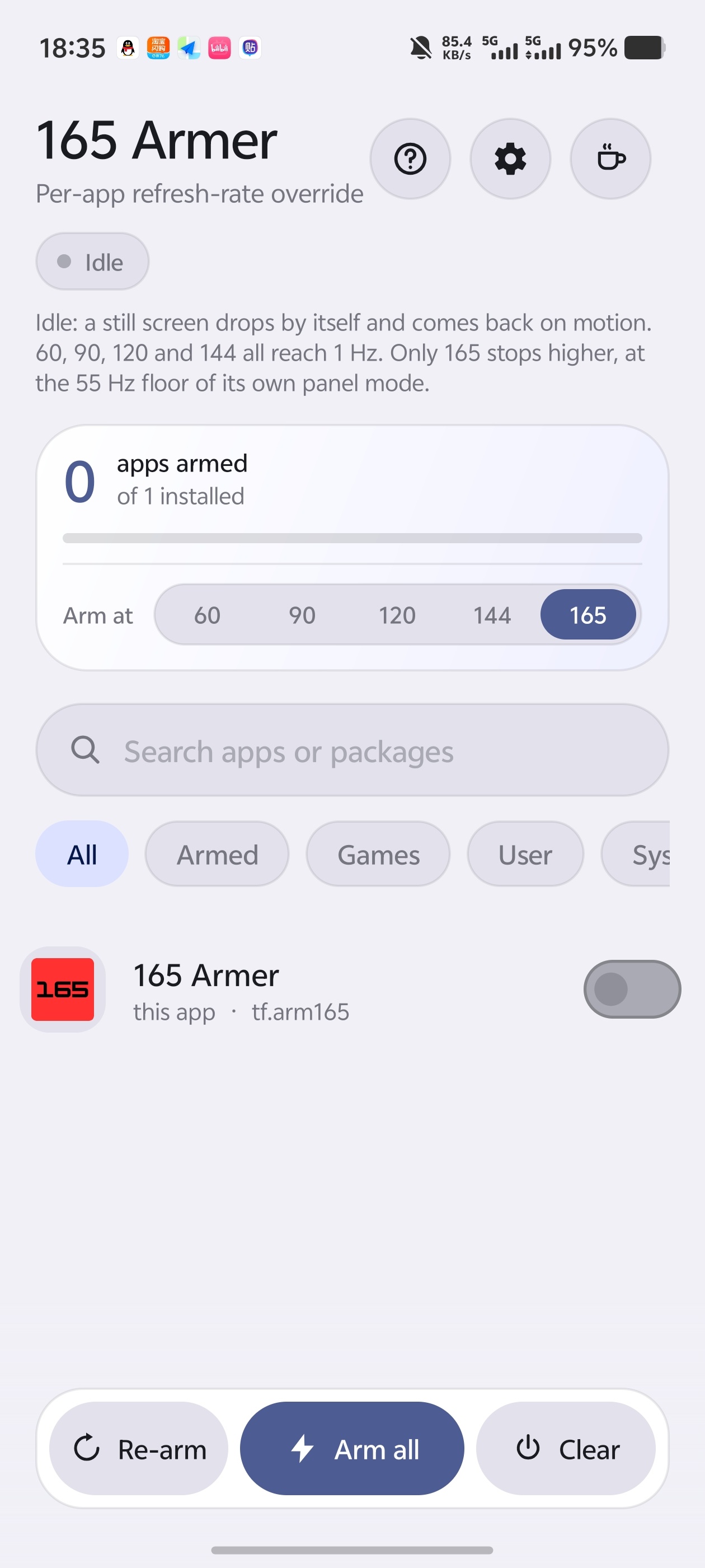 165Armer！锁165高刷每个APP刷新率单独自定义第6张插图