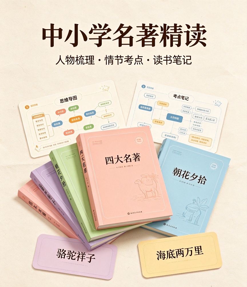 中小学必读书籍精读笔记｜上百本名著考点汇总第4张插图