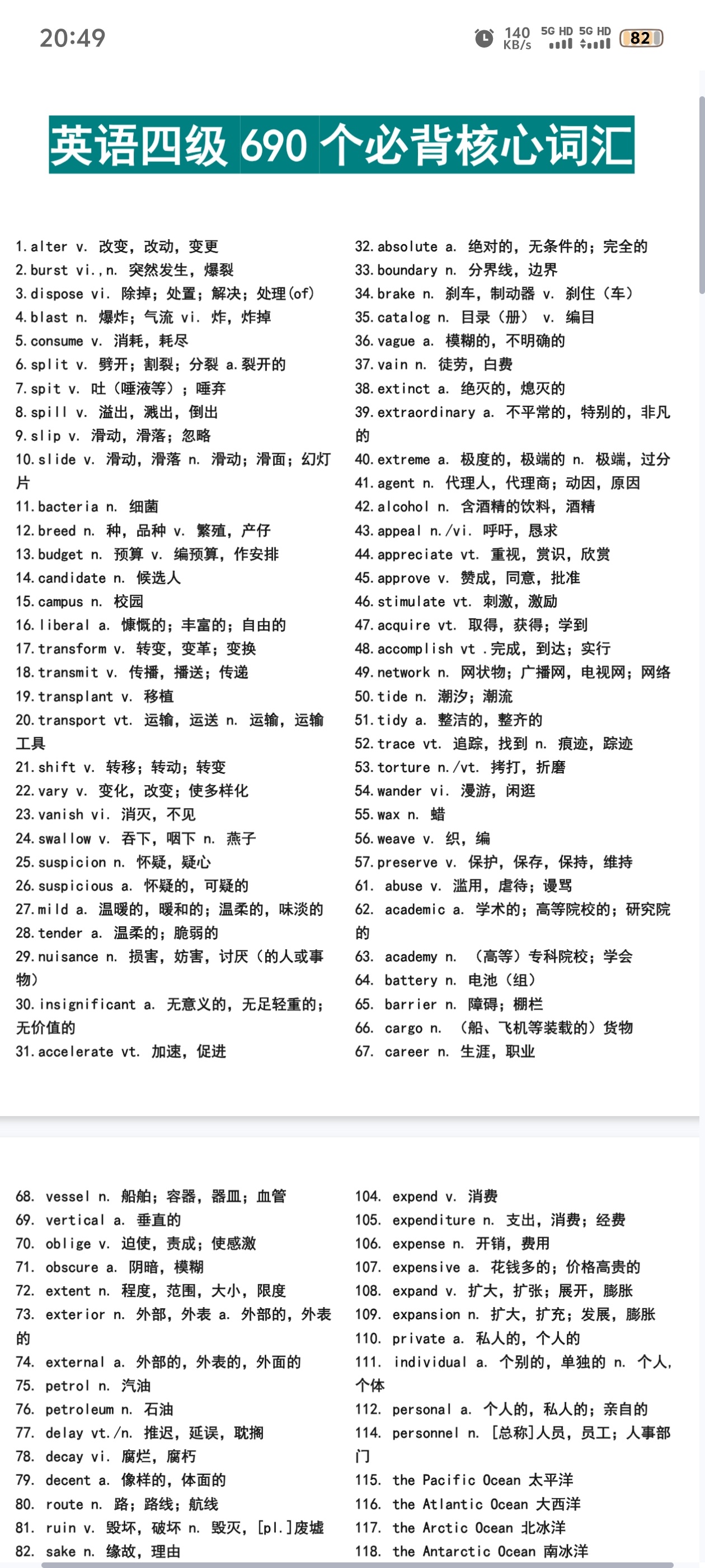 英语四级词汇和作文模板第5张插图
