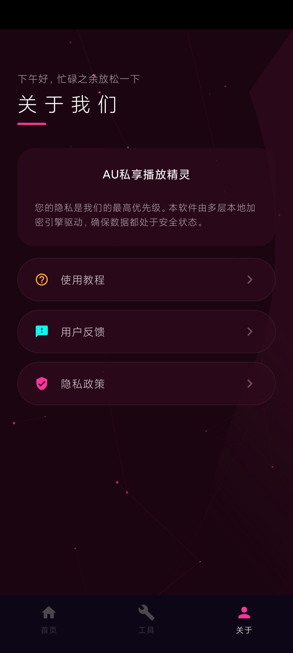 AU私享播放精灵夜间浏览+纯净私密|绿化版第7张插图 AU私享播放精灵夜间浏览+纯净私密|绿化版第7张插图
