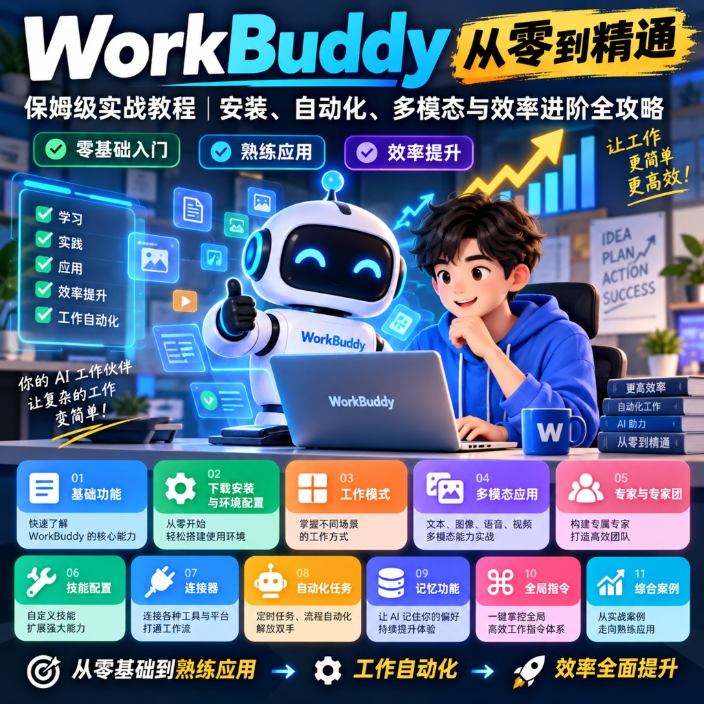 WorkBuddy从零到精通：保姆级实战教程｜安装、自动第4张插图
