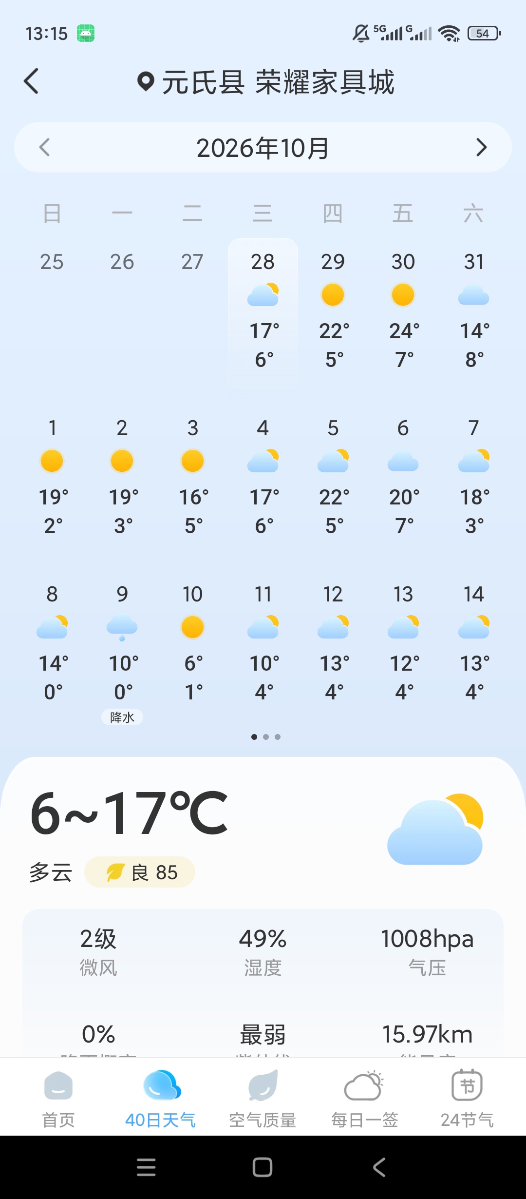 智知天气气象预报查询空气质量40日天气查看第6张插图 智知天气气象预报查询空气质量40日天气查看第6张插图