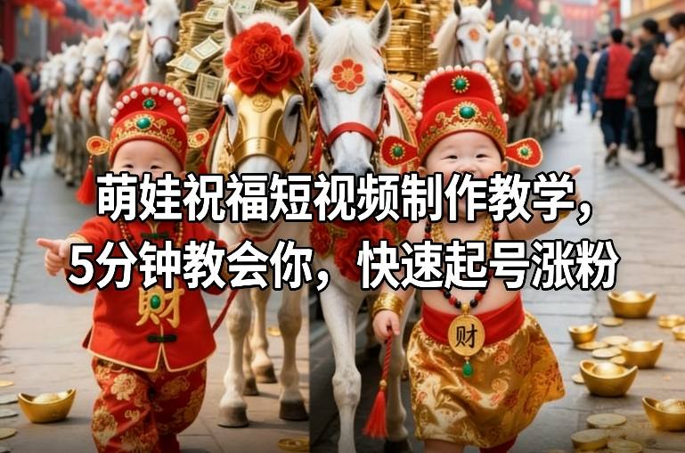 萌娃祝福短视频制作，快速起号涨粉第5张插图
