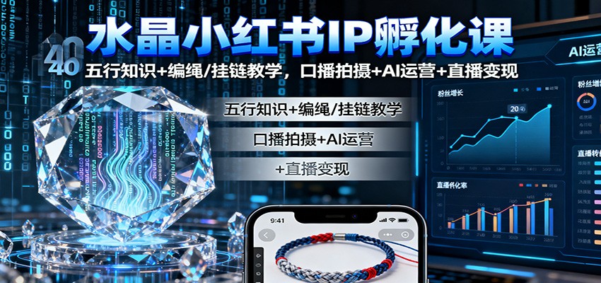 水晶小红书IP孵化：五行编绳+AI运营第4张插图