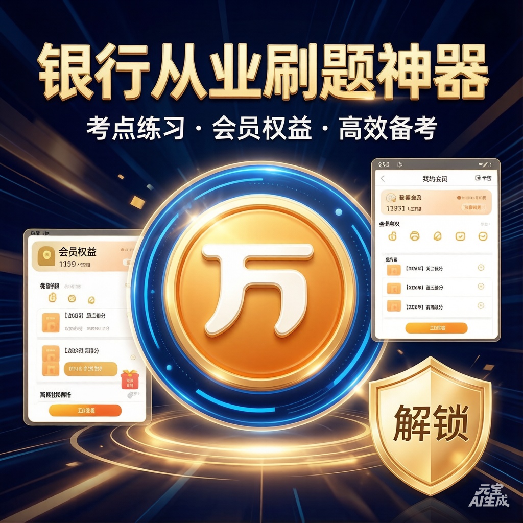 原创解锁银行从业万题库解锁轻享会员银行从业考试刷题第4张插图