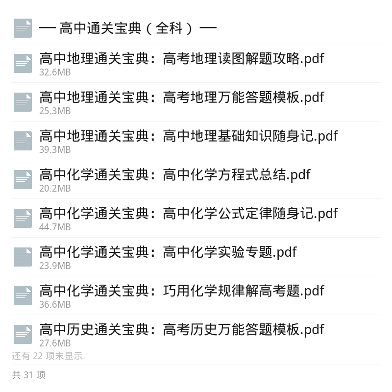 高中九科通关宝典：知识点与答题模板第5张插图