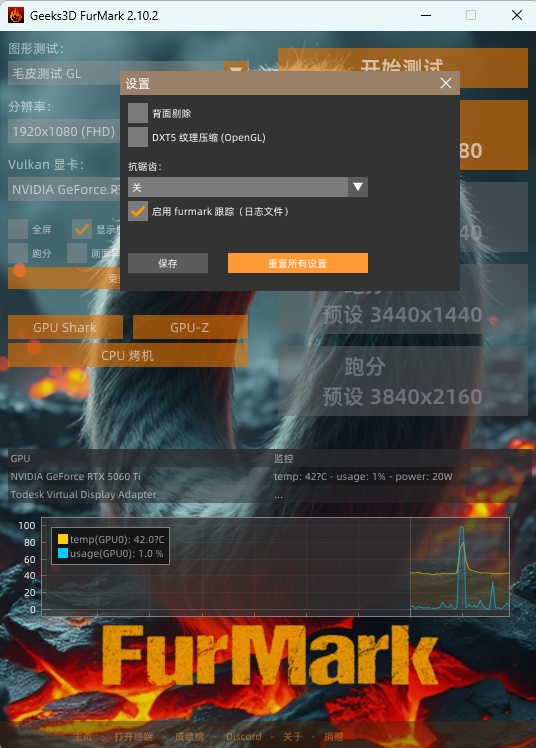 浮生分享甜甜圈 Geeks3D FurMark_1.39.3第5张插图 浮生分享甜甜圈 Geeks3D FurMark_1.39.3第5张插图