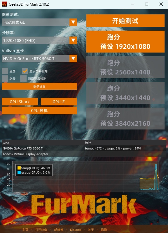 浮生分享甜甜圈 Geeks3D FurMark_1.39.3第7张插图 浮生分享甜甜圈 Geeks3D FurMark_1.39.3第7张插图