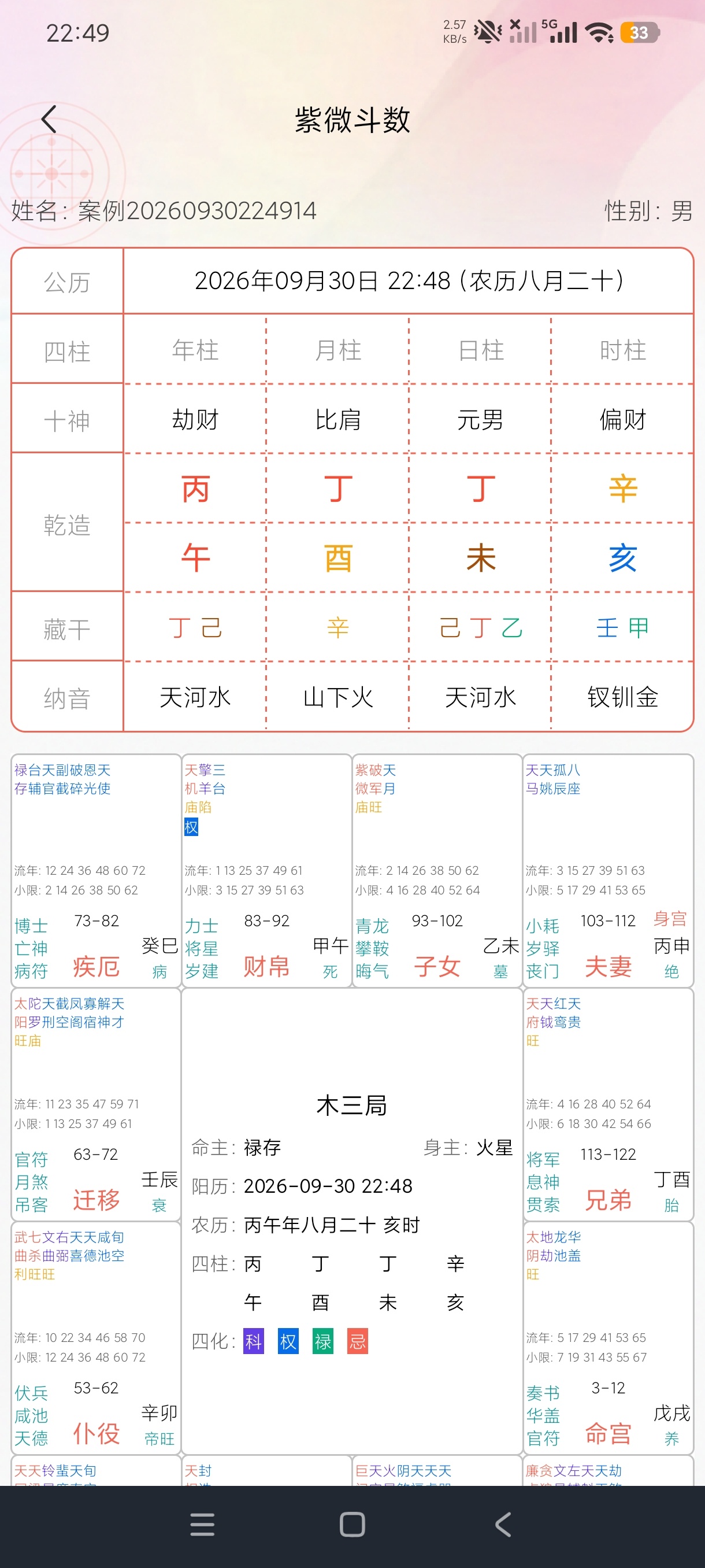 甲子排盘紫微斗数排盘工具🌩️解锁永久会员第5张插图